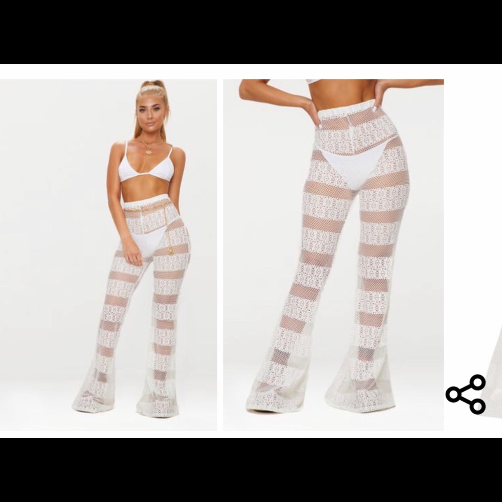 White Summer Flare pants